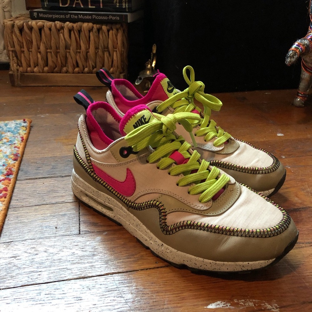 ❌SOLD ❌ Nike Air Max 1: Hot Pink/Cream/Neon Green